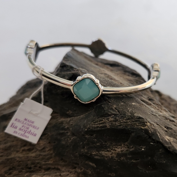 NWT Lia Sophia Turquoise and Silver Bracelet - Picture 10 of 10